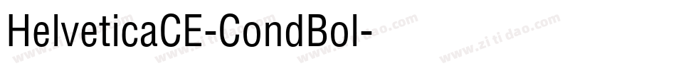 HelveticaCE-CondBol字体转换
