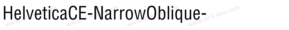 HelveticaCE-NarrowOblique字体转换