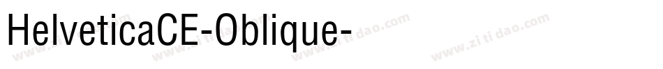 HelveticaCE-Oblique字体转换