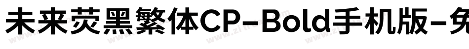 未来荧黑繁体CP-Bold手机版字体转换