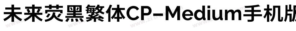 未来荧黑繁体CP-Medium手机版字体转换