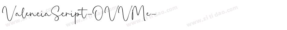 ValenciaScript-OVVMe字体转换