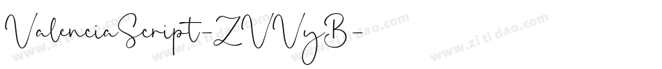 ValenciaScript-ZVVyB字体转换