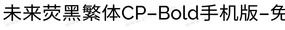 未来荧黑繁体CP-Bold手机版字体转换