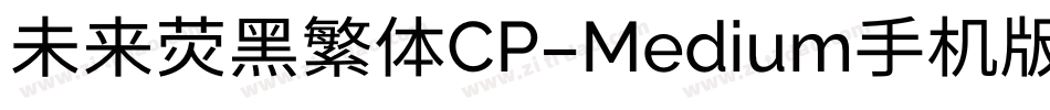 未来荧黑繁体CP-Medium手机版字体转换