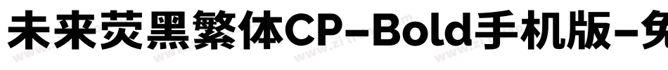 未来荧黑繁体CP-Bold手机版字体转换