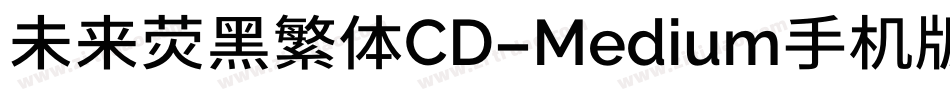 未来荧黑繁体CD-Medium手机版字体转换