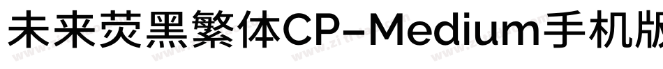 未来荧黑繁体CP-Medium手机版字体转换