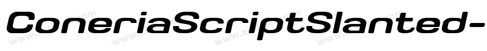 ConeriaScriptSlanted字体转换