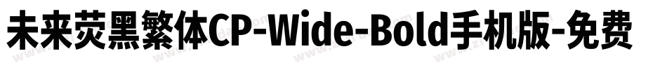未来荧黑繁体CP-Wide-Bold手机版字体转换