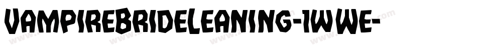 VampireBrideLeaning-1wWe字体转换