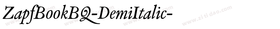 ZapfBookBQ-DemiItalic字体转换