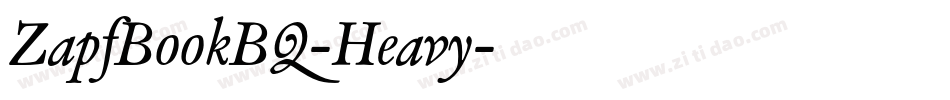 ZapfBookBQ-Heavy字体转换