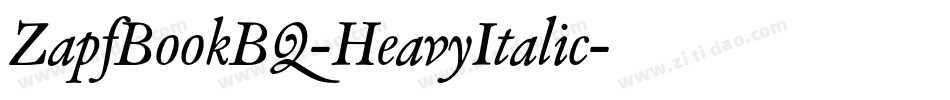 ZapfBookBQ-HeavyItalic字体转换