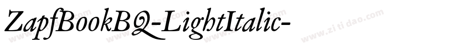 ZapfBookBQ-LightItalic字体转换
