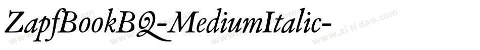 ZapfBookBQ-MediumItalic字体转换