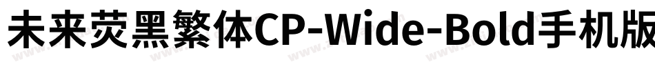 未来荧黑繁体CP-Wide-Bold手机版字体转换