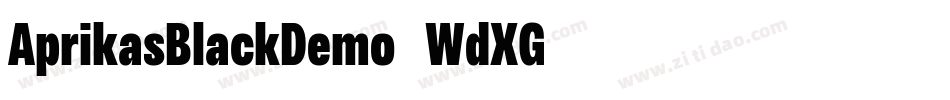 AprikasBlackDemo-WdXG字体转换