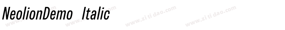 NeolionDemo-Italic字体转换