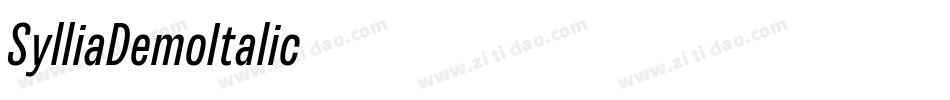 SylliaDemoItalic字体转换