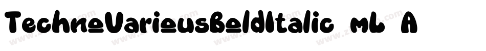 TechnoVariousBoldItalic-mL2A5字体转换