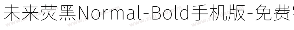 未来荧黑Normal-Bold手机版字体转换