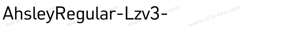 AhsleyRegular-Lzv3字体转换