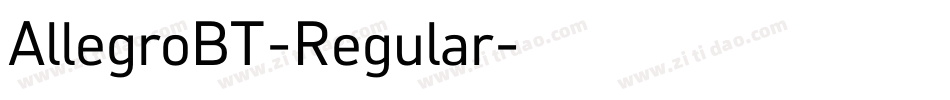 AllegroBT-Regular字体转换