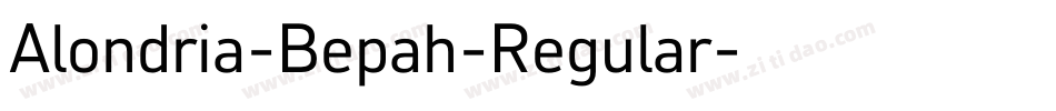 Alondria-Bepah-Regular字体转换