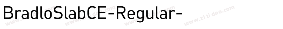 BradloSlabCE-Regular字体转换