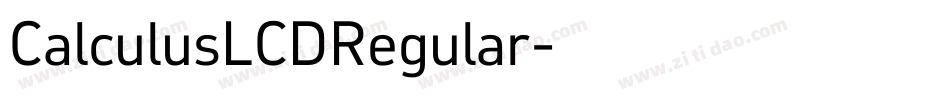 CalculusLCDRegular字体转换