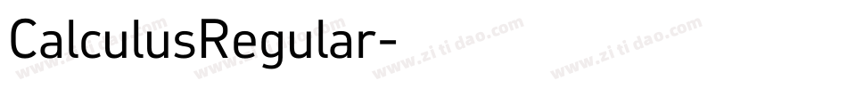 CalculusRegular字体转换