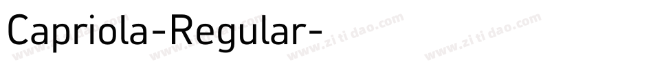Capriola-Regular字体转换