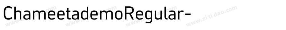 ChameetademoRegular字体转换