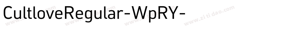 CultloveRegular-WpRY字体转换