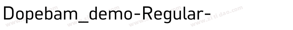 Dopebam_demo-Regular字体转换