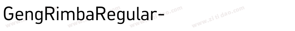 GengRimbaRegular字体转换