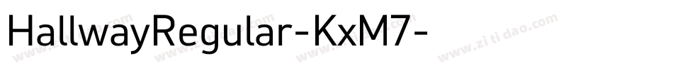 HallwayRegular-KxM7字体转换