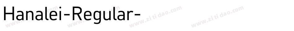 Hanalei-Regular字体转换