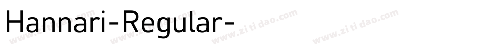 Hannari-Regular字体转换