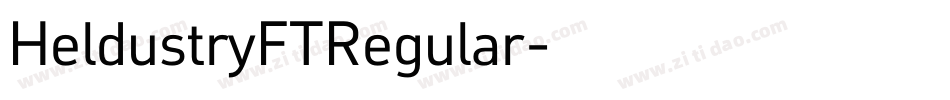 HeldustryFTRegular字体转换