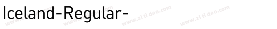 Iceland-Regular字体转换