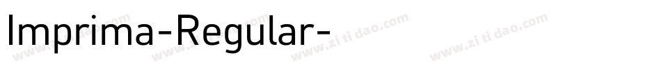 Imprima-Regular字体转换