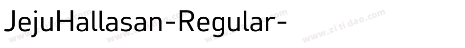 JejuHallasan-Regular字体转换