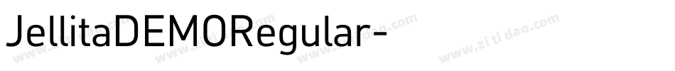 JellitaDEMORegular字体转换