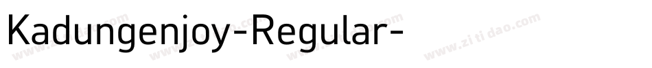 Kadungenjoy-Regular字体转换