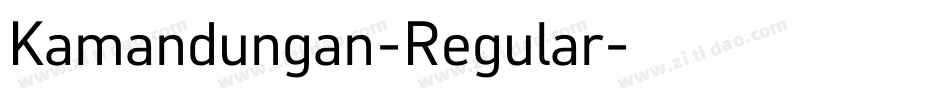 Kamandungan-Regular字体转换