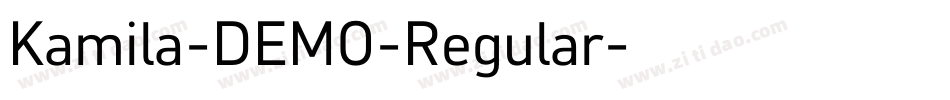Kamila-DEMO-Regular字体转换