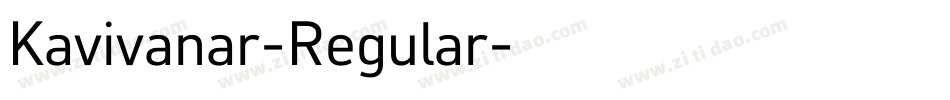Kavivanar-Regular字体转换