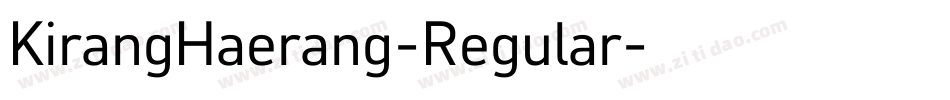 KirangHaerang-Regular字体转换